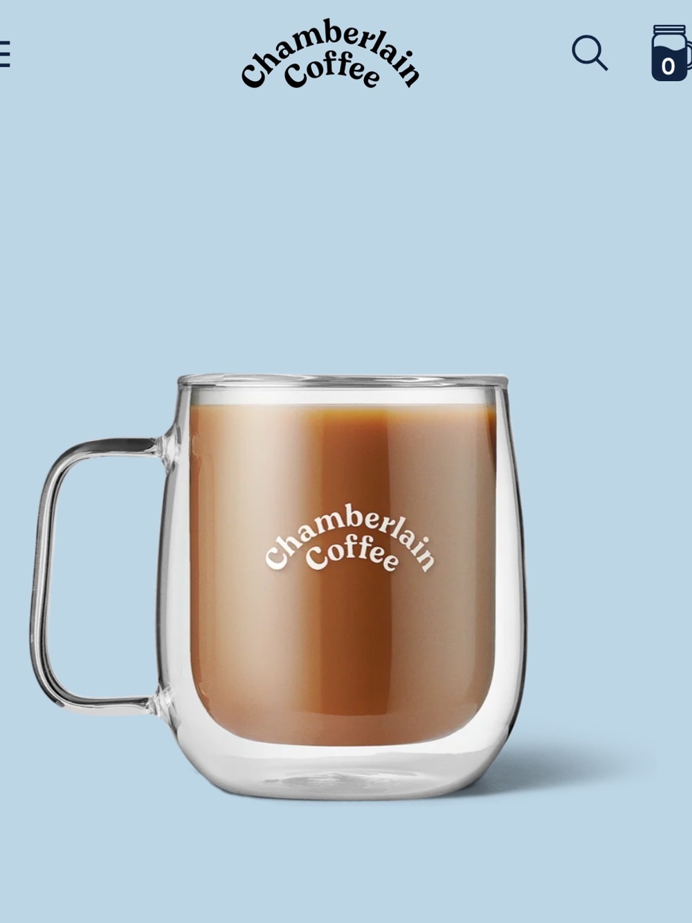 Chamberlain Coffee Double Wall Glass Mug